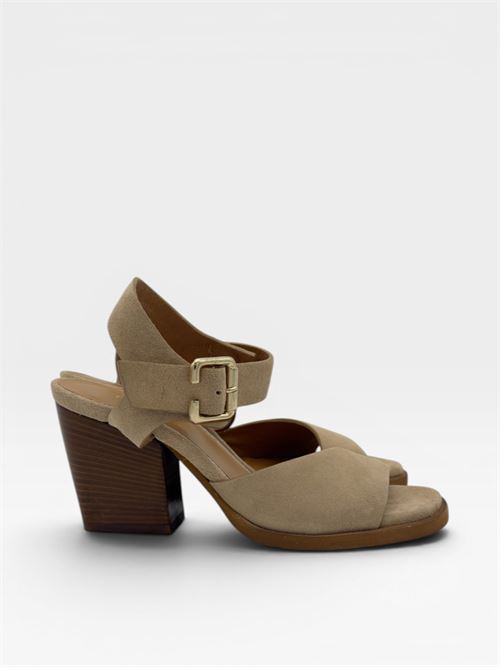 Sandali con tacco in suede da donna IL LACCIO | PERLA06VELOURNOISETTE